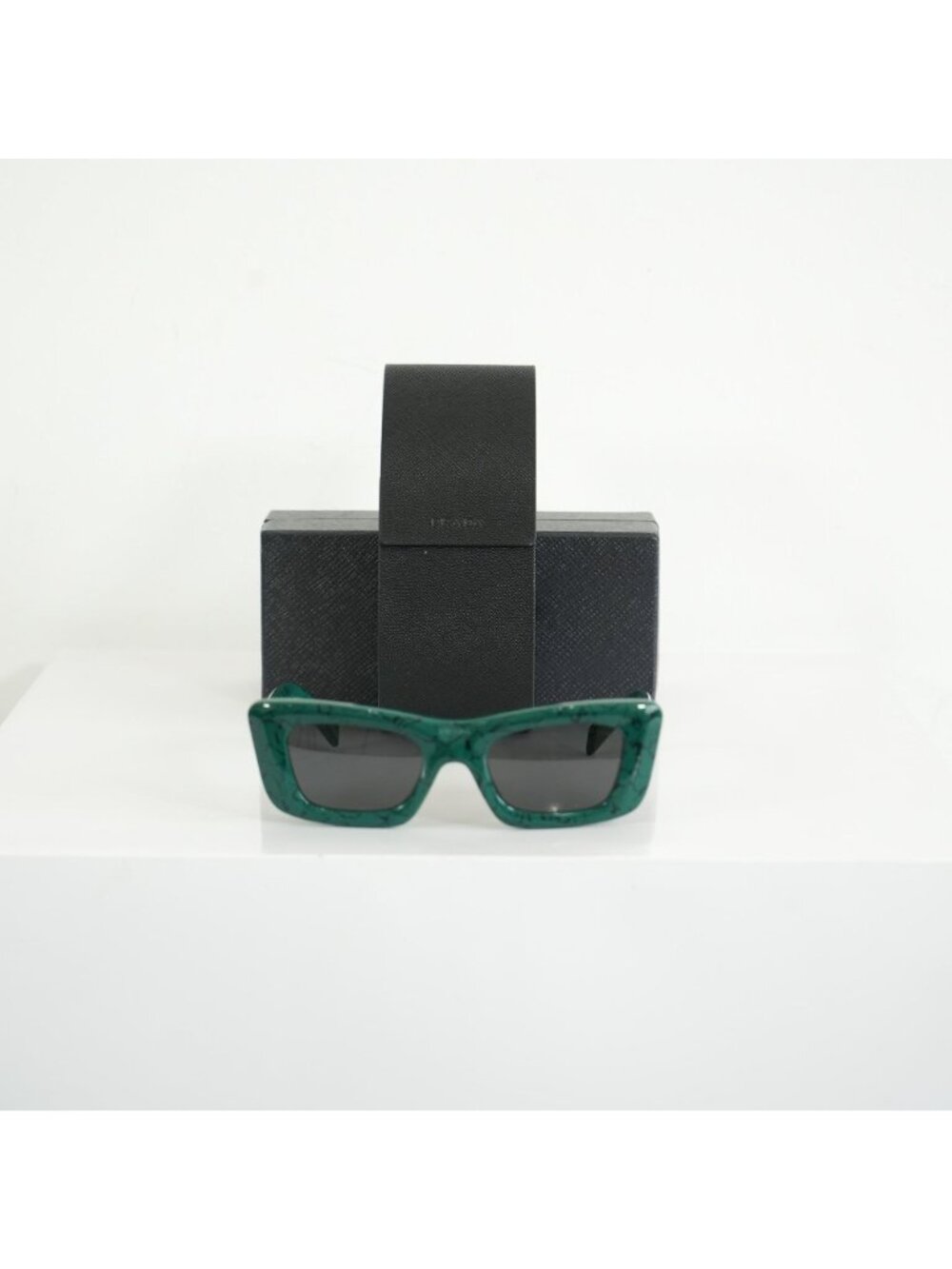 Prada SPR 13Z Green Marble Acetate Finish Sunglasses FULL SET - Picture 5 of 11